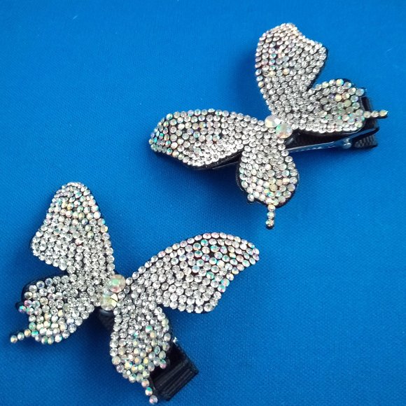 Jewelry Ab Rhinestone Butterfly Hair Clips Set Of 2 Poshmark